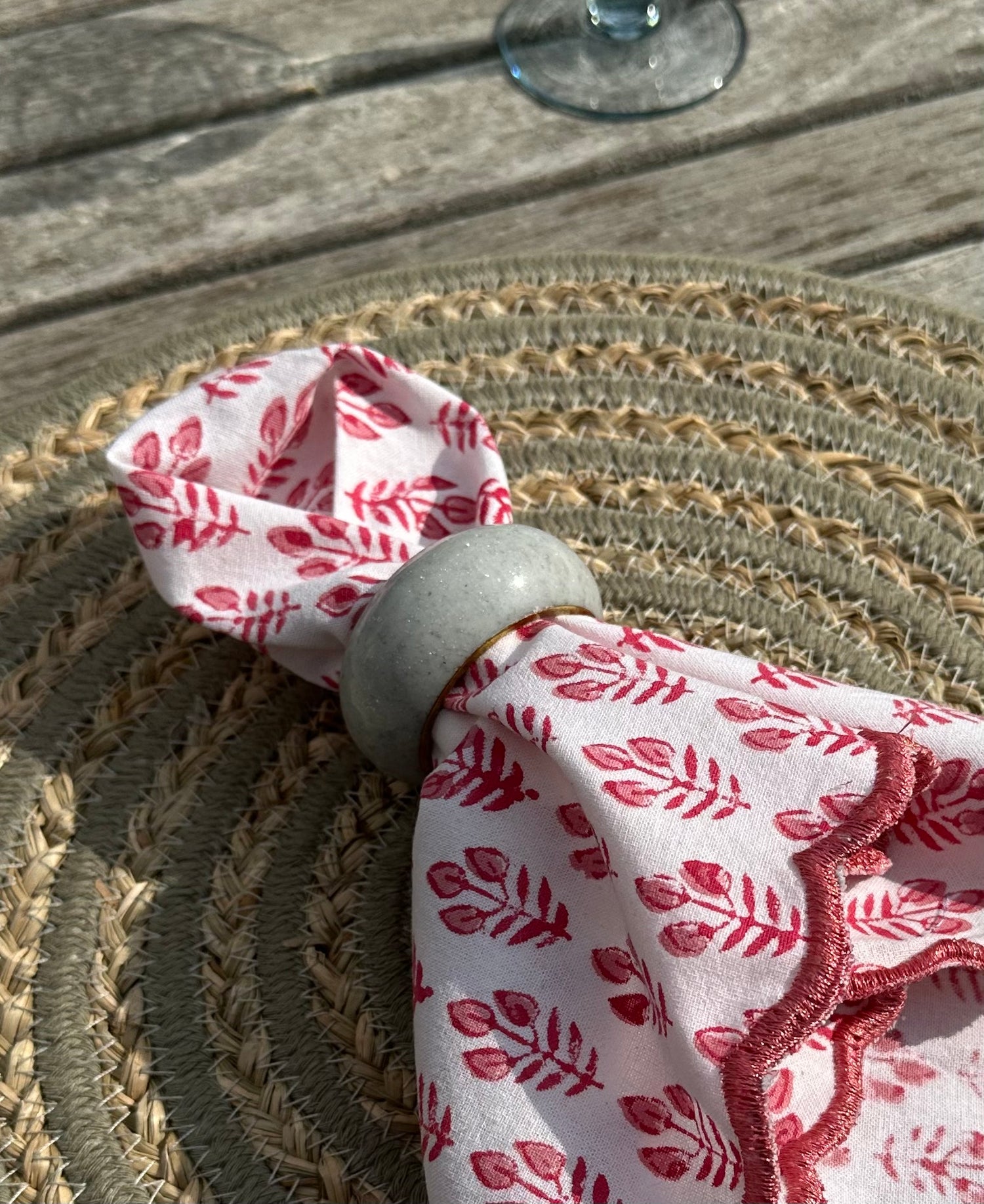 BRASS NAPKIN RING - Grey