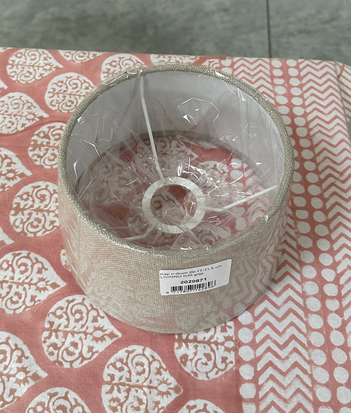 Natural Linen Shade Light Grey