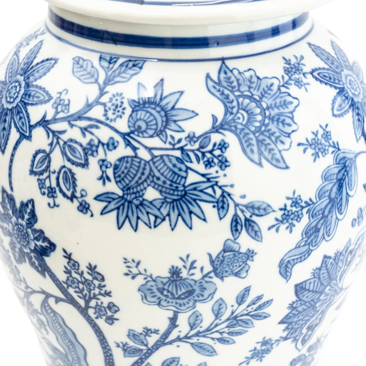 Sumatra Blue & White Large Ginger Jar 14”
