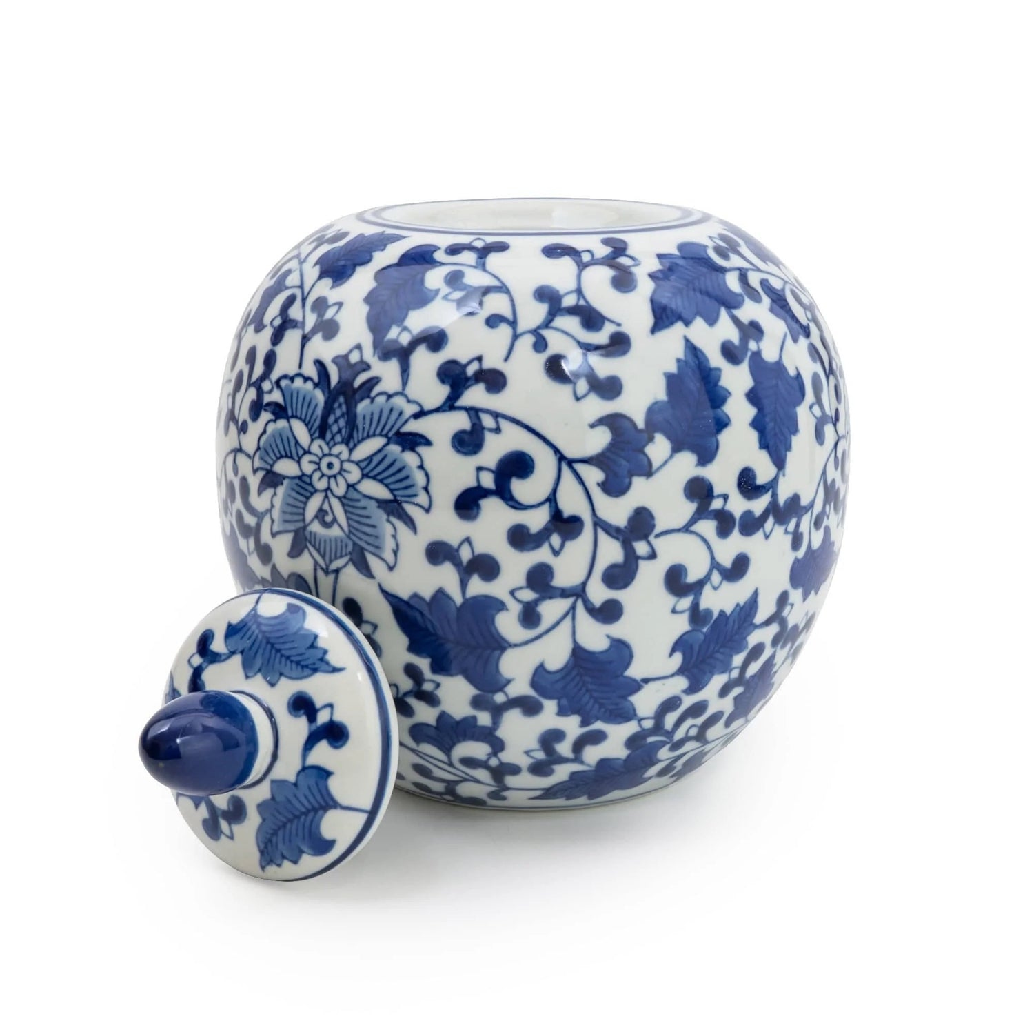 Sumatra Blue & White Ginger Jar 9”