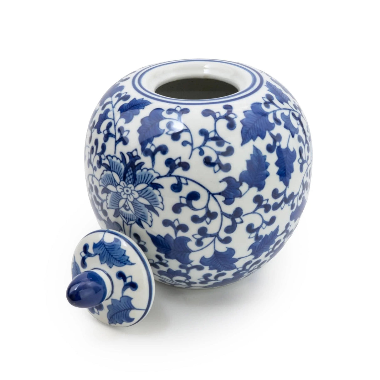 Sumatra Blue & White Ginger Jar 9”