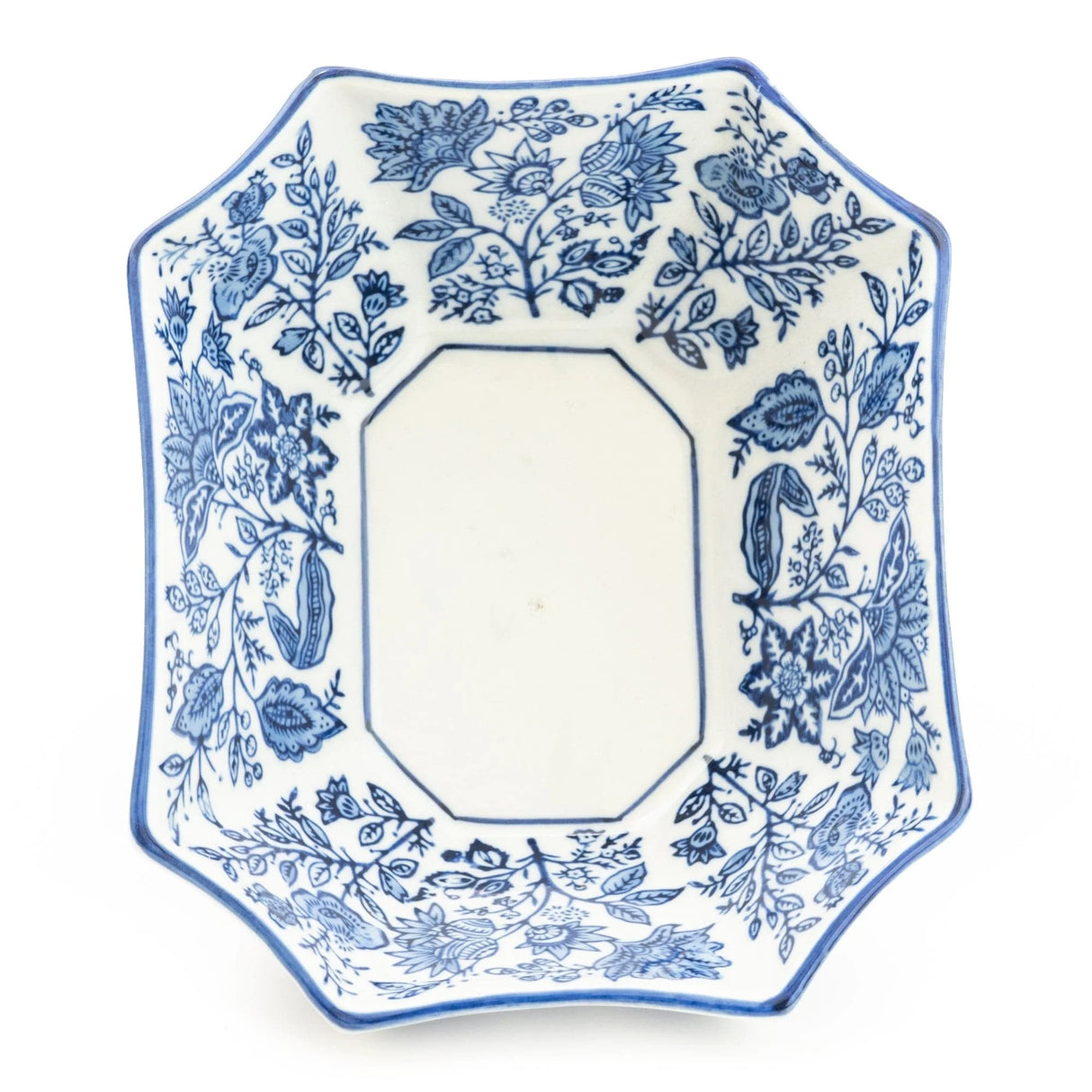 Sumatra Blue & White Rectangular Bowl 7”