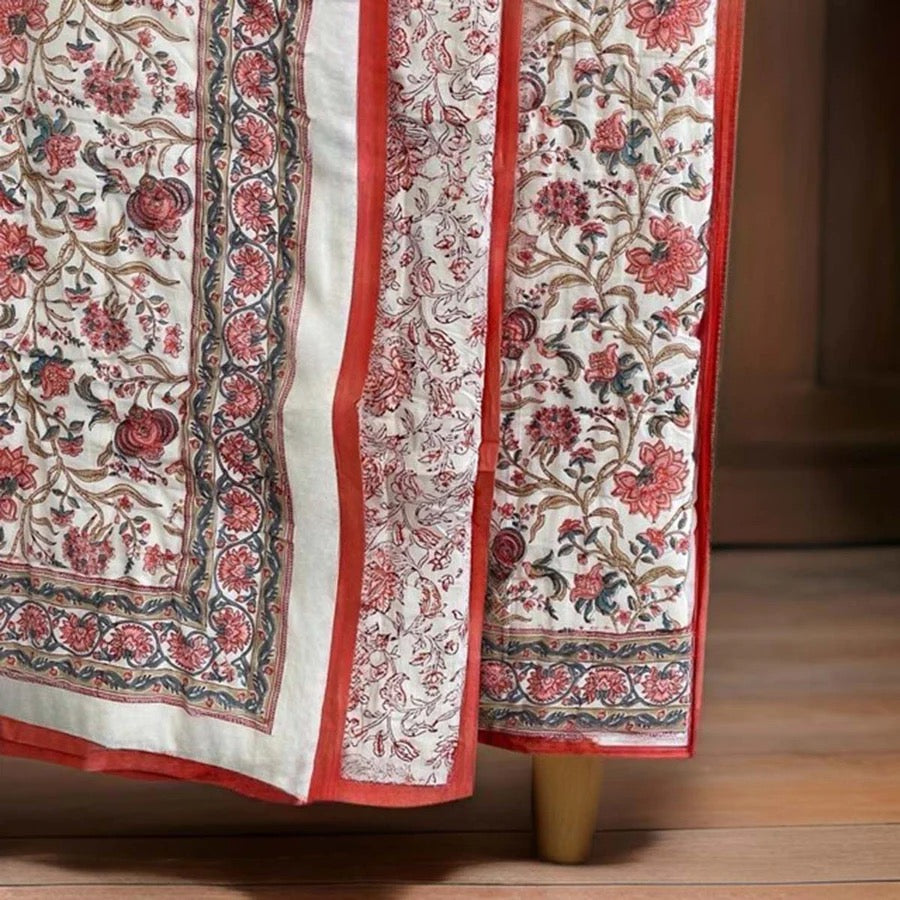 PARI Hand Block Printed Bedspread