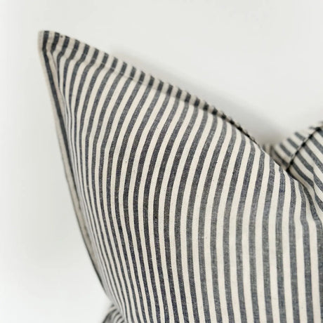 Darcy Cotton Cushion Cover 45cm – Navy Stripe