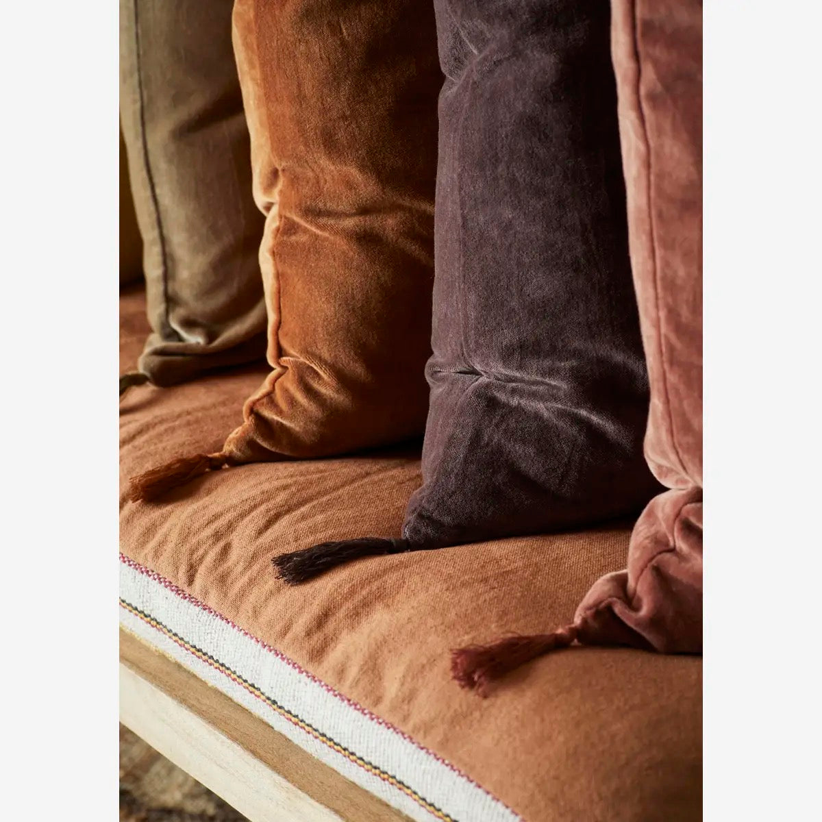 Velvet Cushion Cover in Eggplant - Madam Stoltz