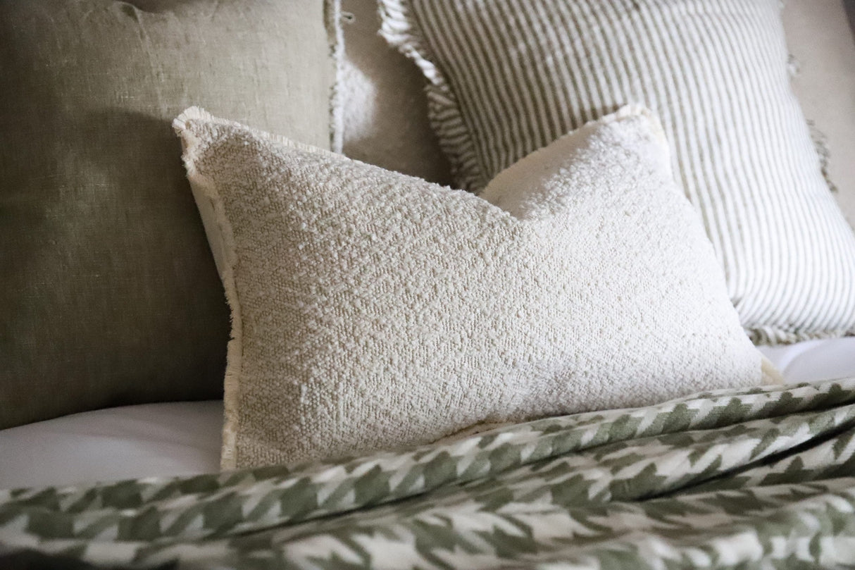 Sofia Cream Boucle Cushion 50x30cm