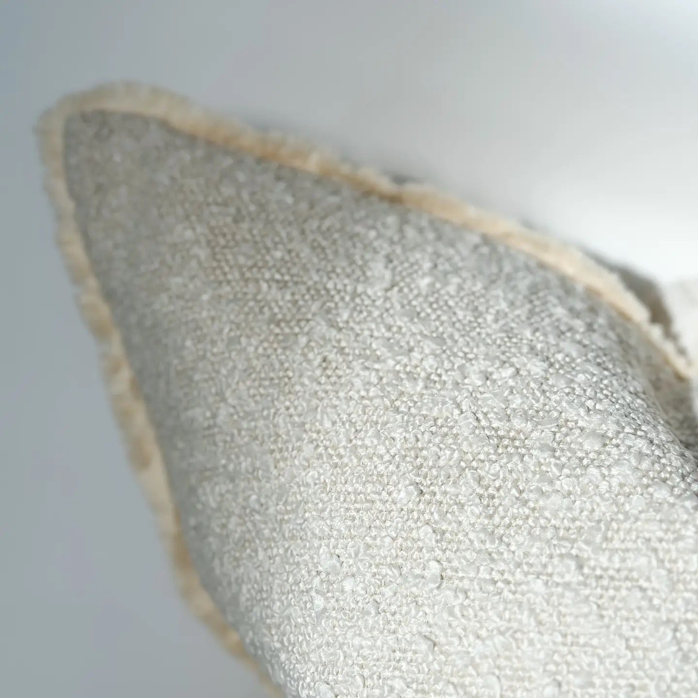 Sofia Cream Boucle Cushion 53cm