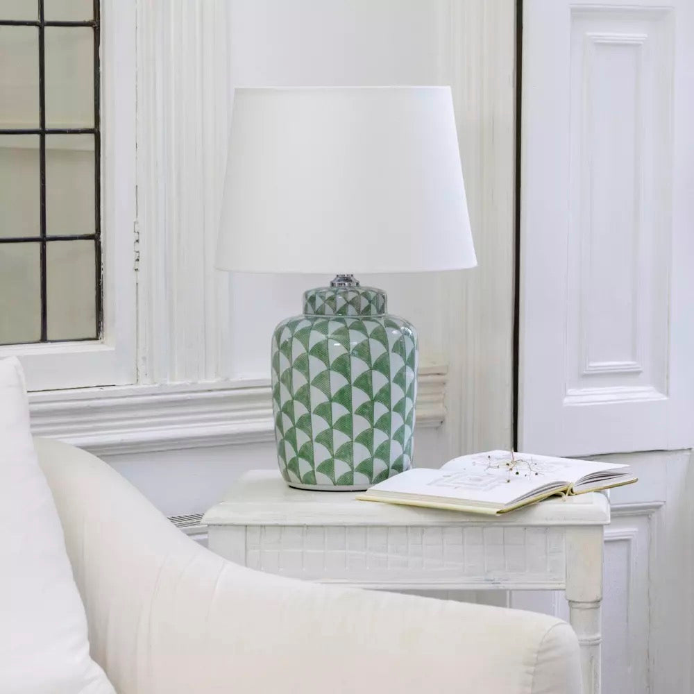 Lamp Fontana Olive With White Shade