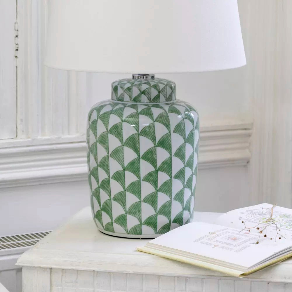 Lamp Fontana Olive With White Shade