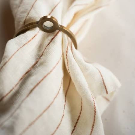 Brass O Napkin Ring Set of 4