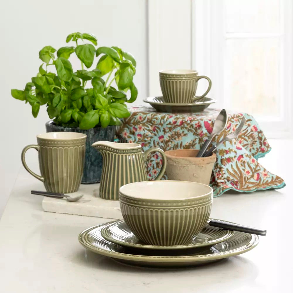 Pembroke Stoneware Jug Green