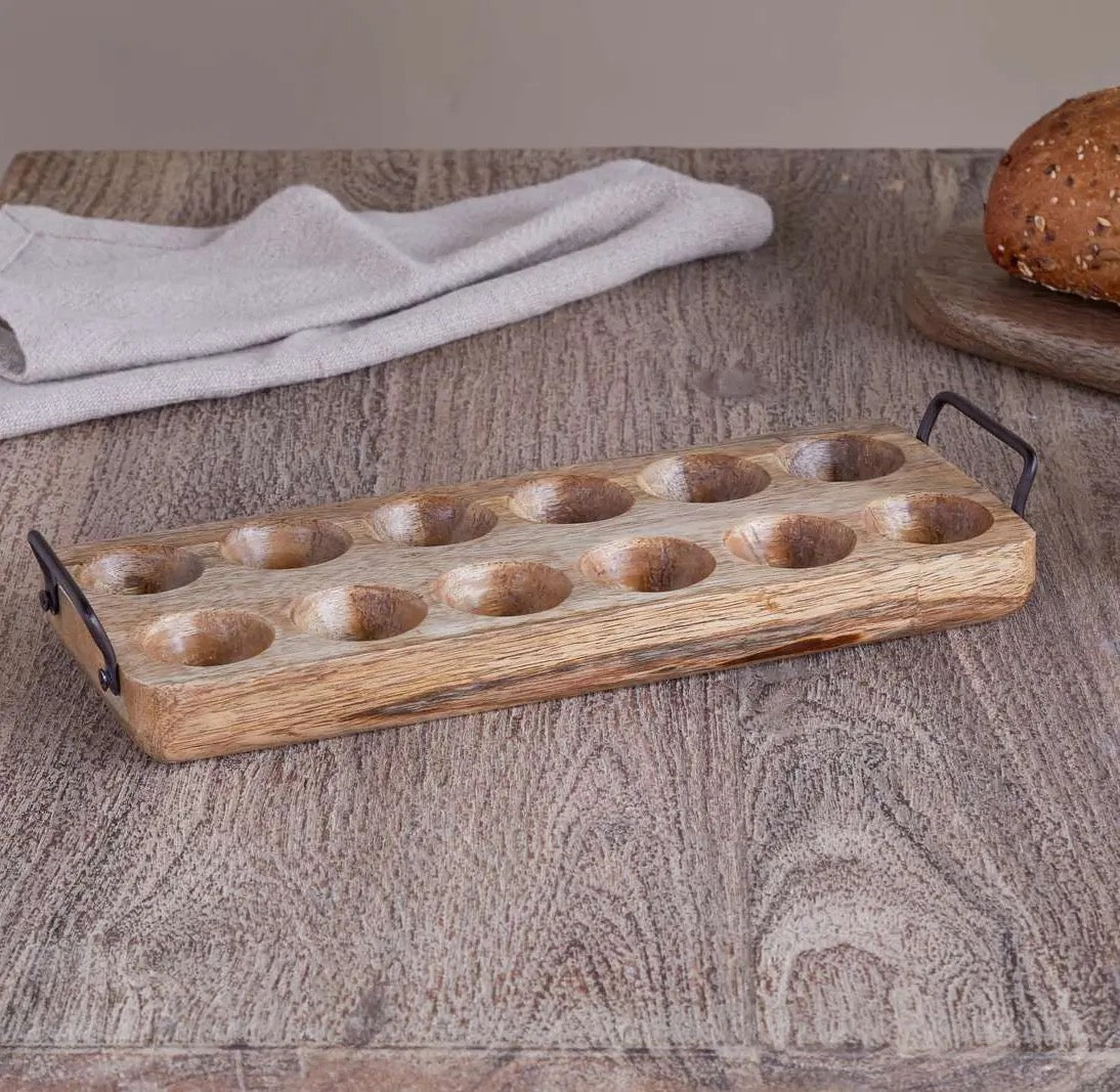 NKUKU - Anda Mango Wood Egg Holder - Natural