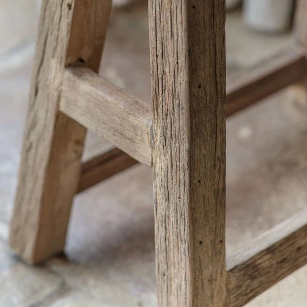 NKUKU - Ibo Reclaimed Wood Low Stool - Natural