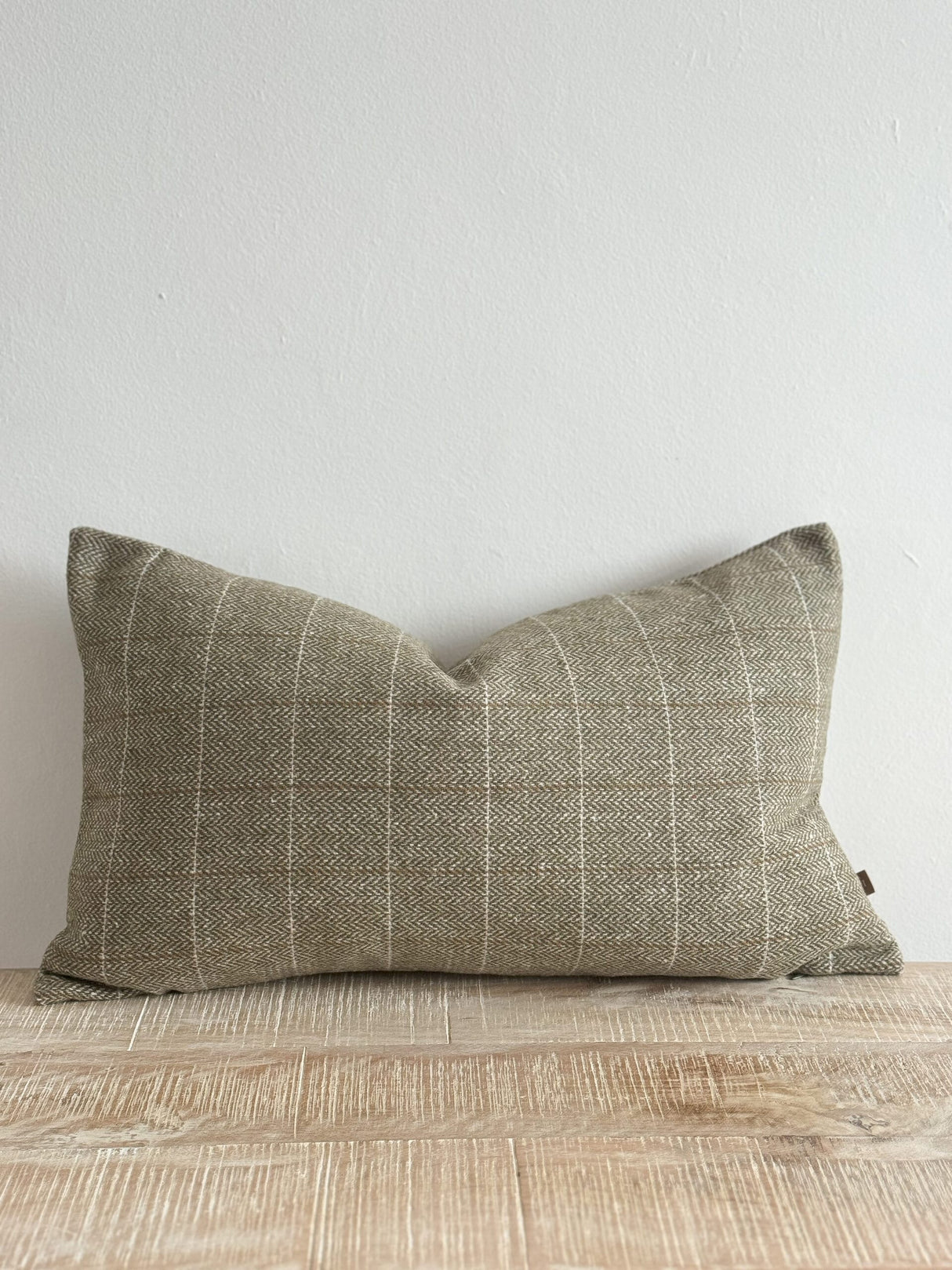 Betty Olive Green Tweed Cushion 50×30cm