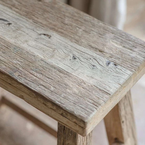 NKUKU - Ibo Reclaimed Wood Low Stool - Natural