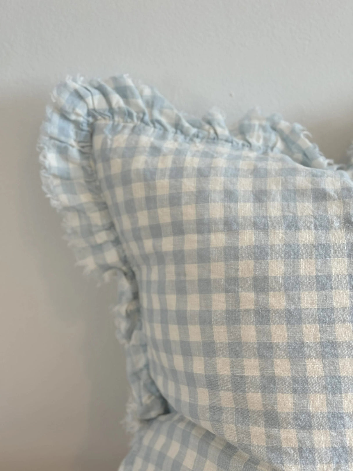 Hallie Blue Gingham Cushion 45cm