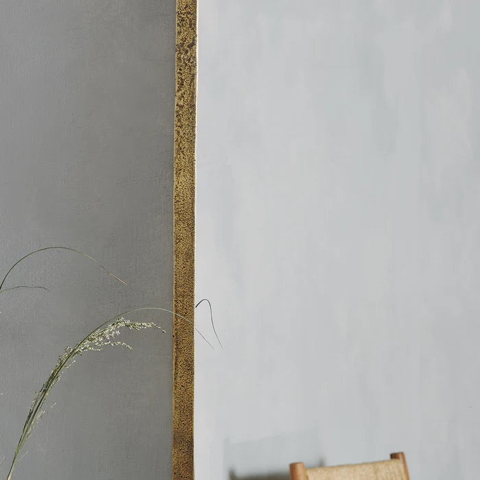 NKUKU Ungura Rounded Mirror - Antique Brass - Small