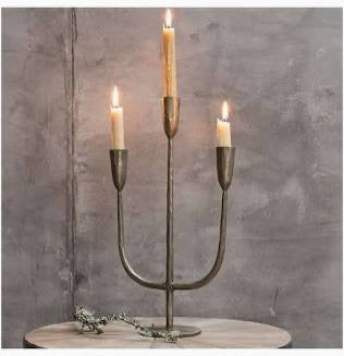 NKUKU -Mbata Brass Candelabra - Antique Brass