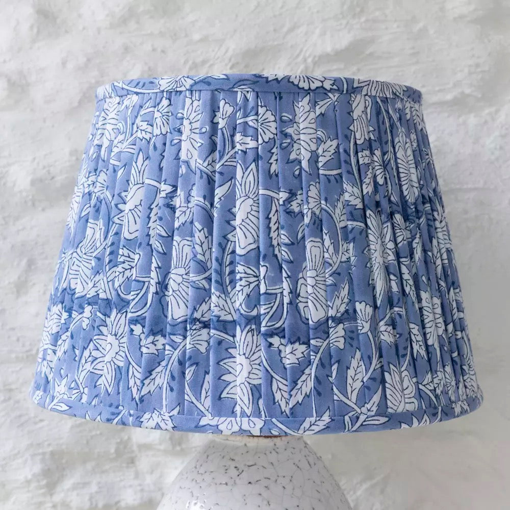 Lampshade Floral Blue 35cm