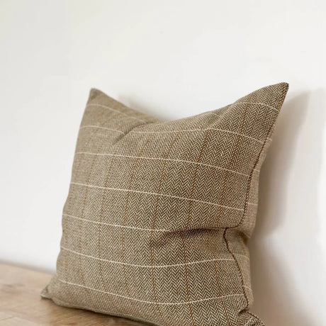 Betty Olive Green Tweed Cushion 45cm
