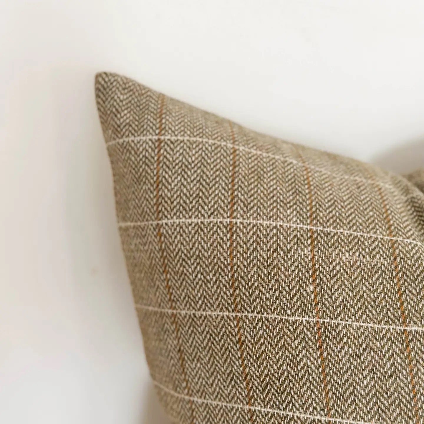 Betty Olive Green Tweed Cushion 45cm