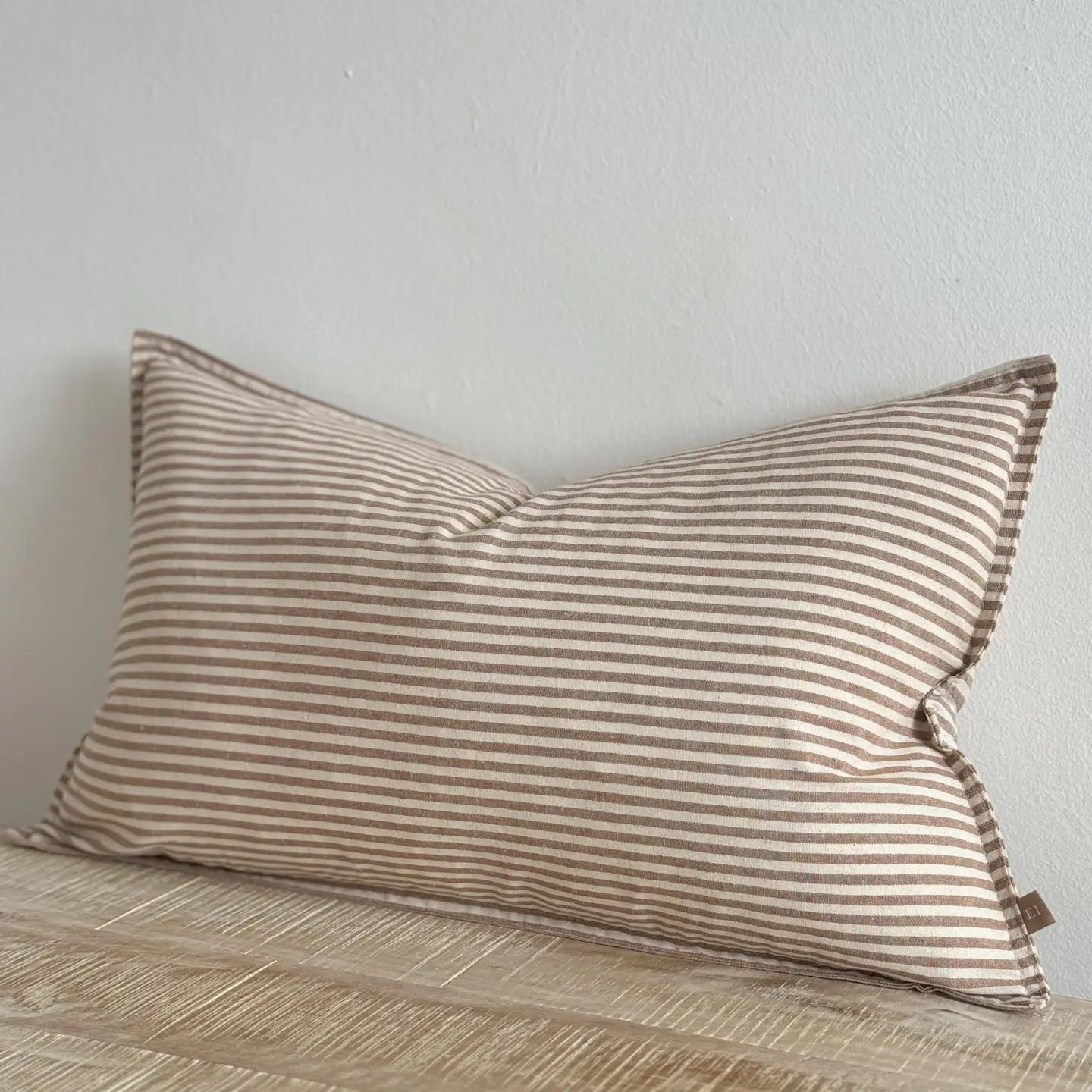 Darcy Cotton Cushion Cover 50x30cm – Brown Stripe