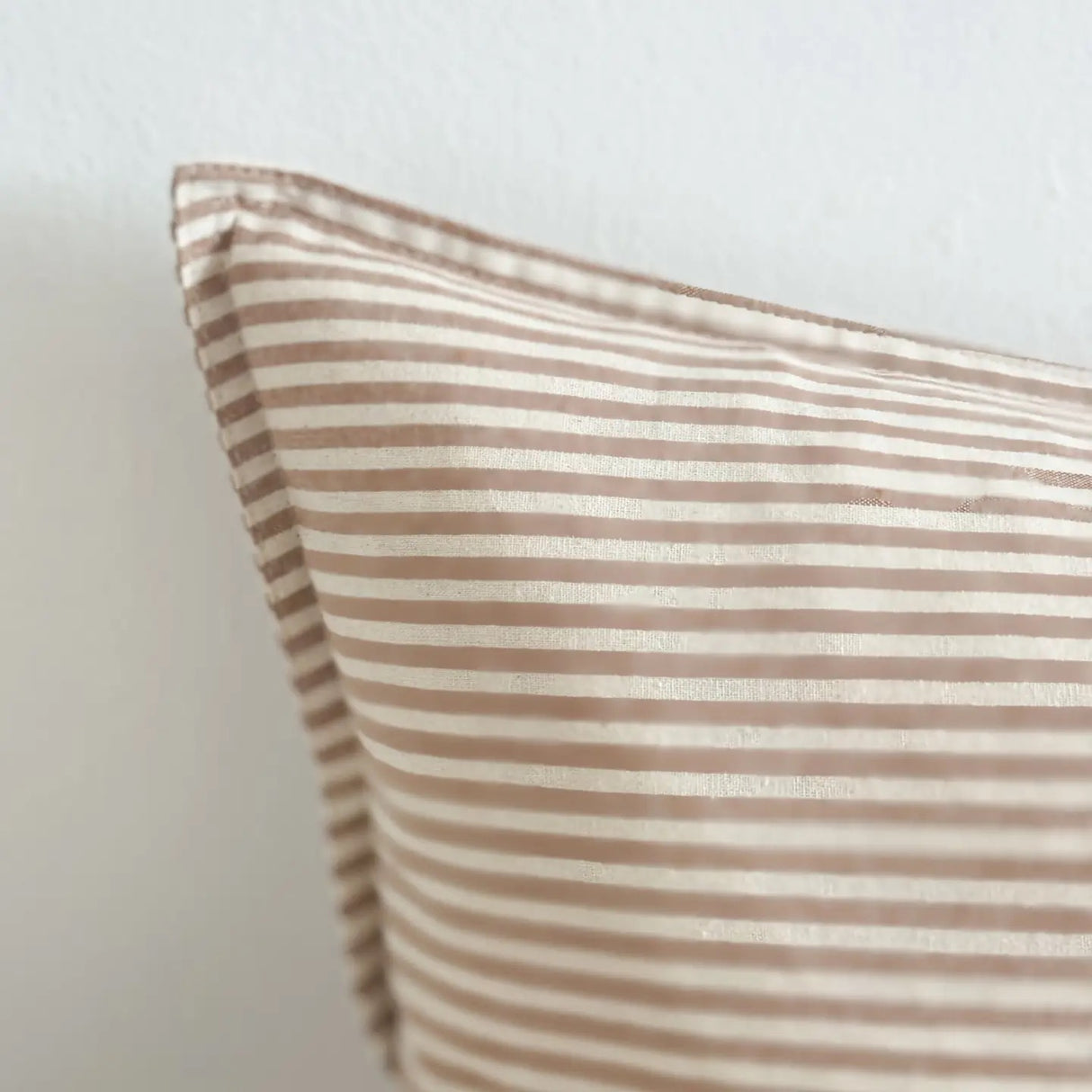 Darcy Cotton Cushion Cover 50x30cm – Brown Stripe