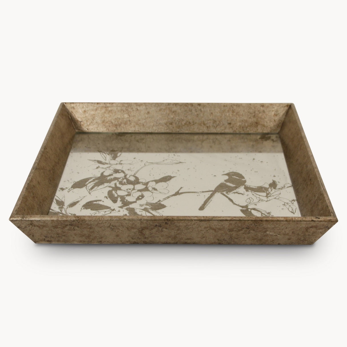 WALTHAM SQUARE MIRRORED BIRD TRAY