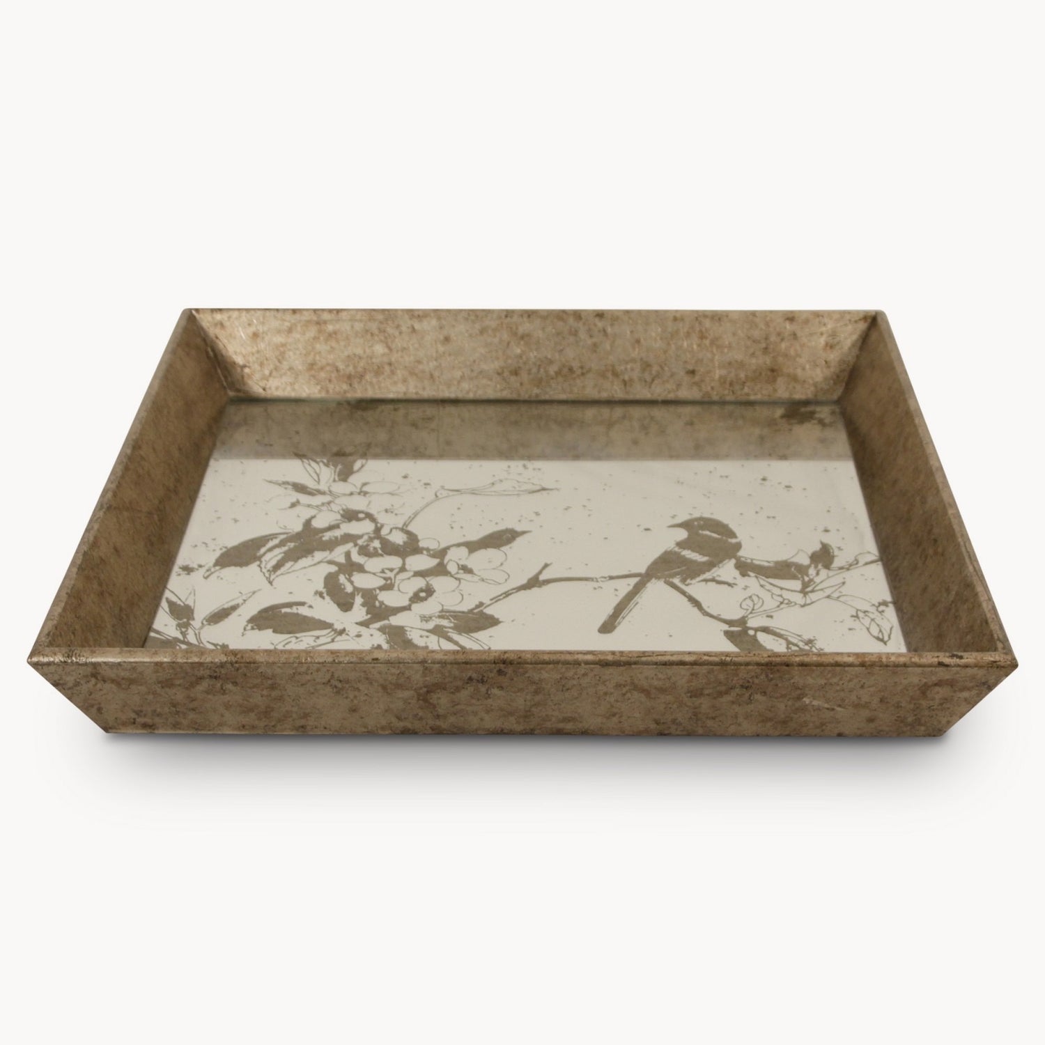 WALTHAM SQUARE MIRRORED BIRD TRAY