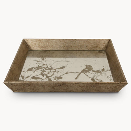 WALTHAM SQUARE MIRRORED BIRD TRAY