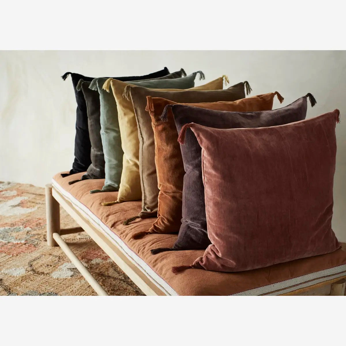 Velvet Cushion Cover in Eggplant - Madam Stoltz