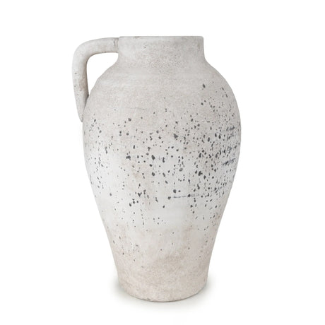 37cm Urn Vase with Handle - Stone