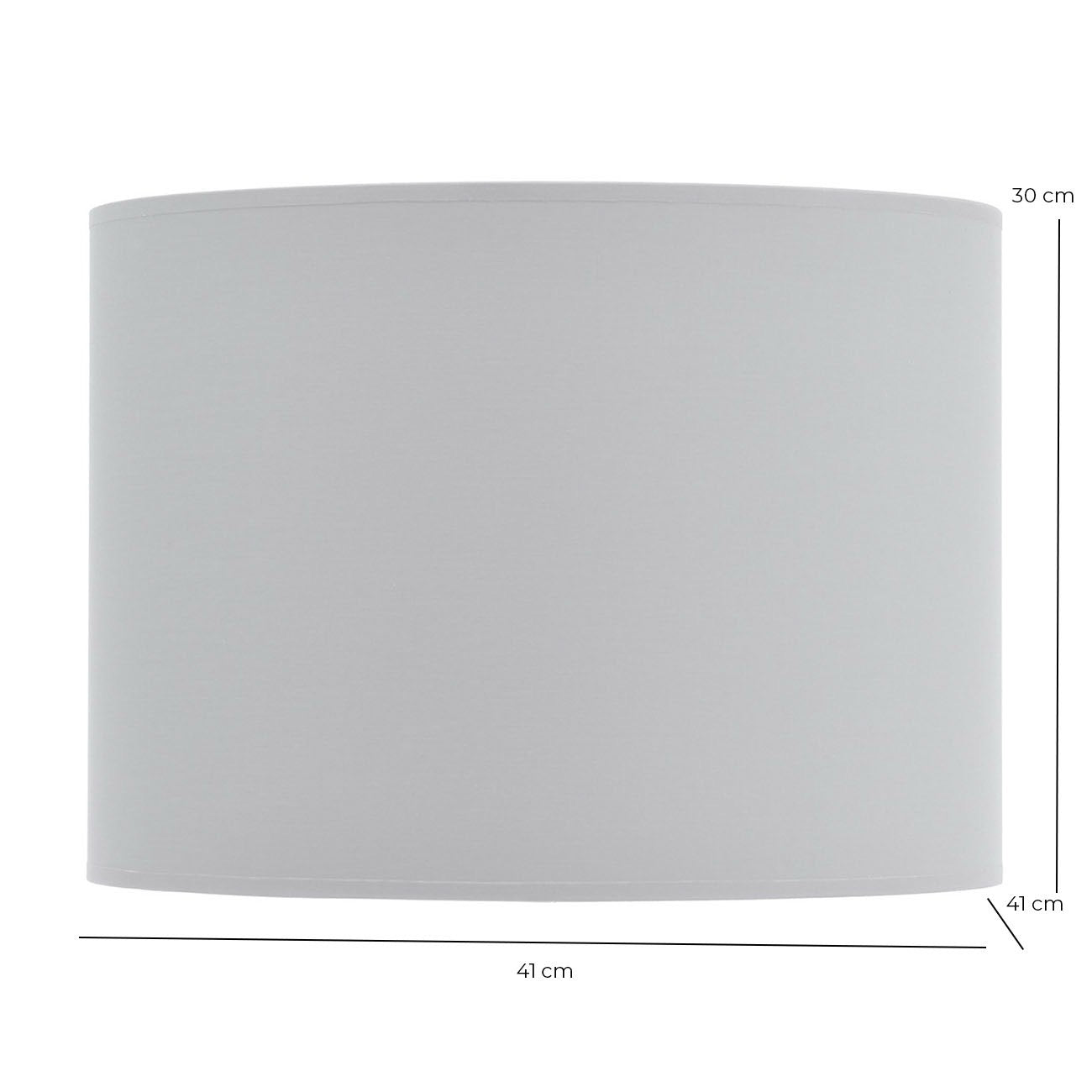 Libra Grey and Silver Lined Drum Lampshade (16″)
