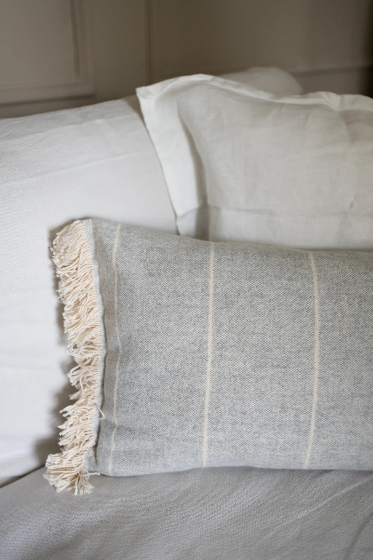 Brushed Wild Stripe Breakfast Cushion Slate