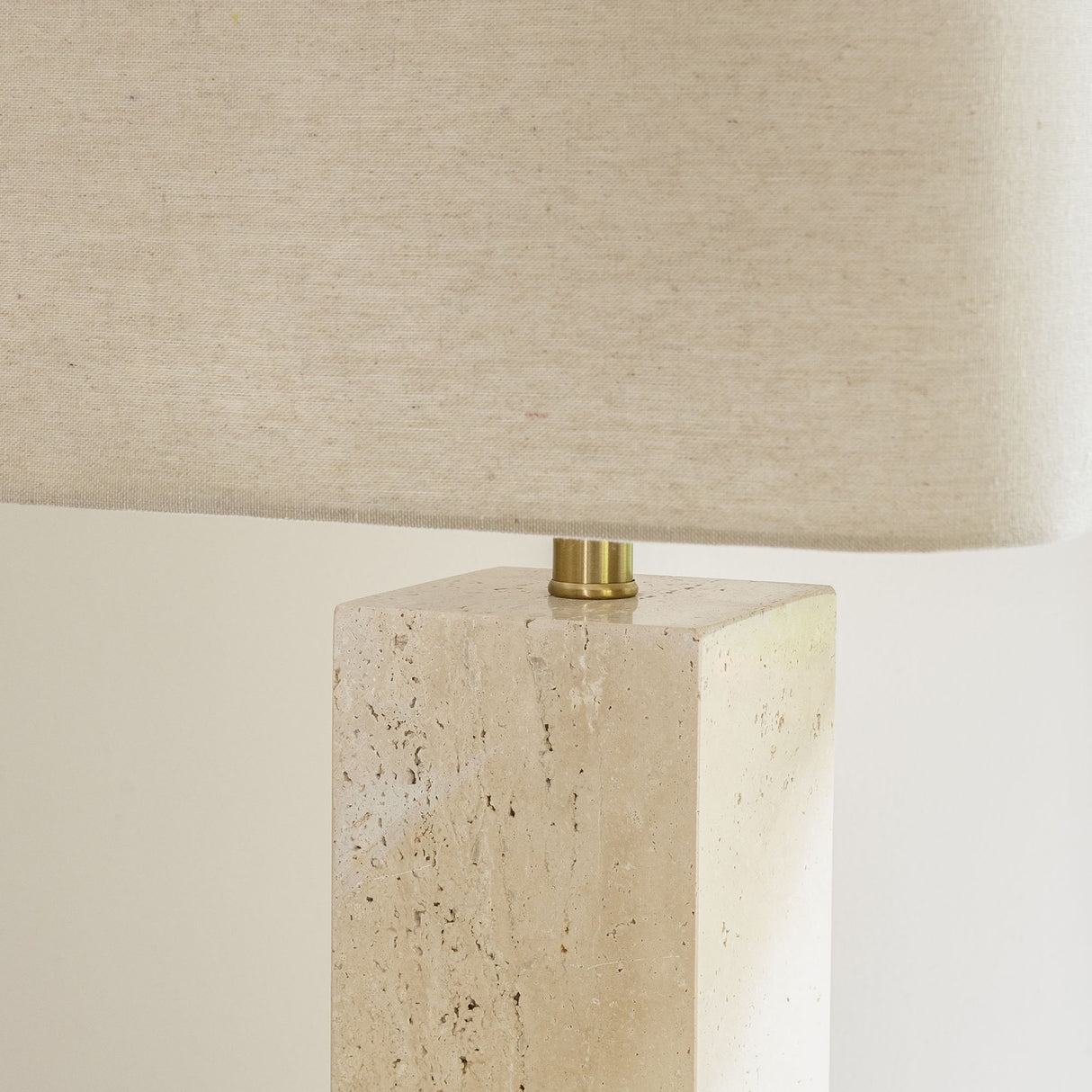 CLIFTON SQUARED STONE TABLE LAMP WITH SHADE