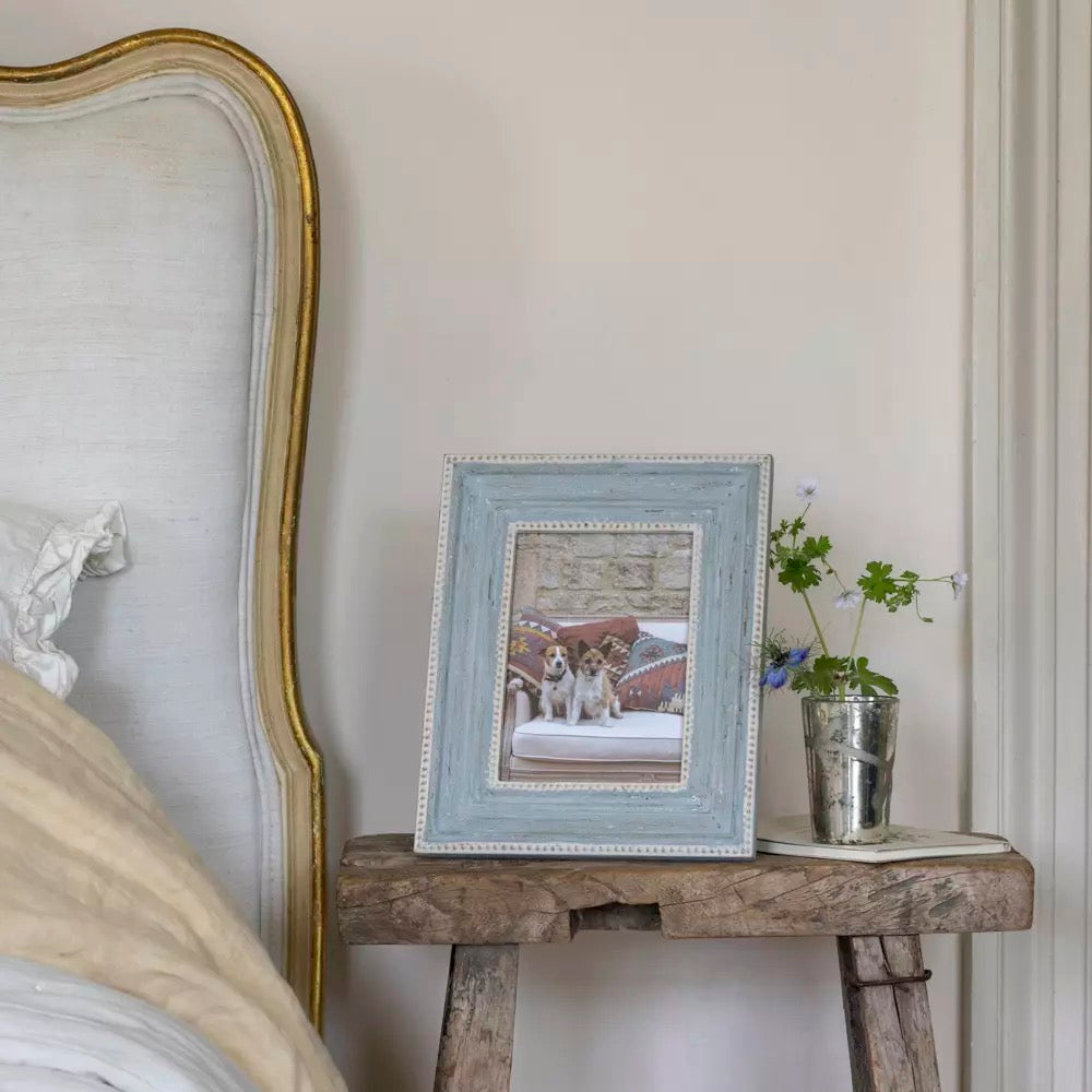 Wooden Photo Frame With Beading Soft Grey 7×5″