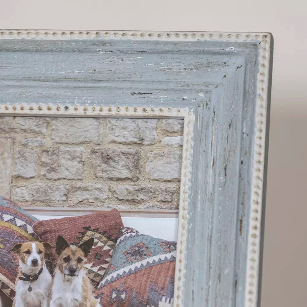 Wooden Photo Frame With Beading Soft Grey 7×5″