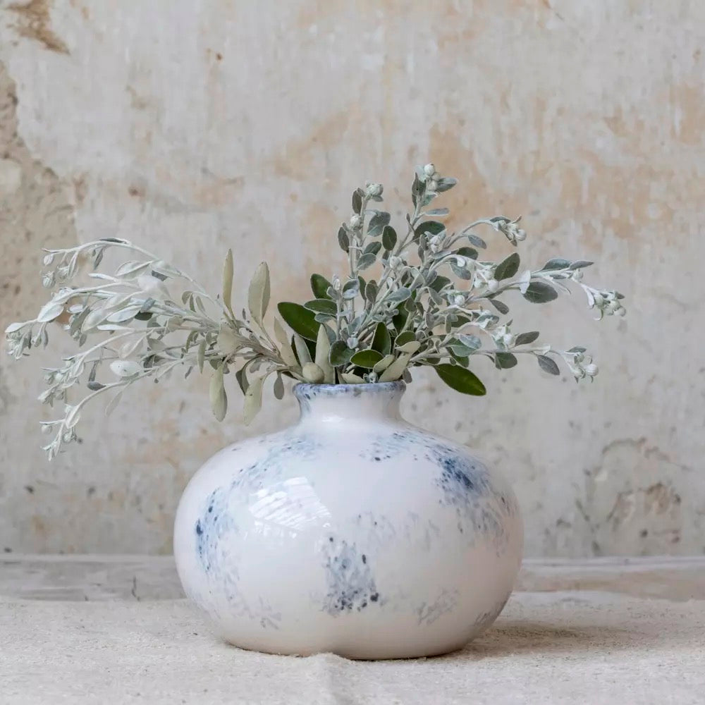 Cassis Stoneware Stem Vase