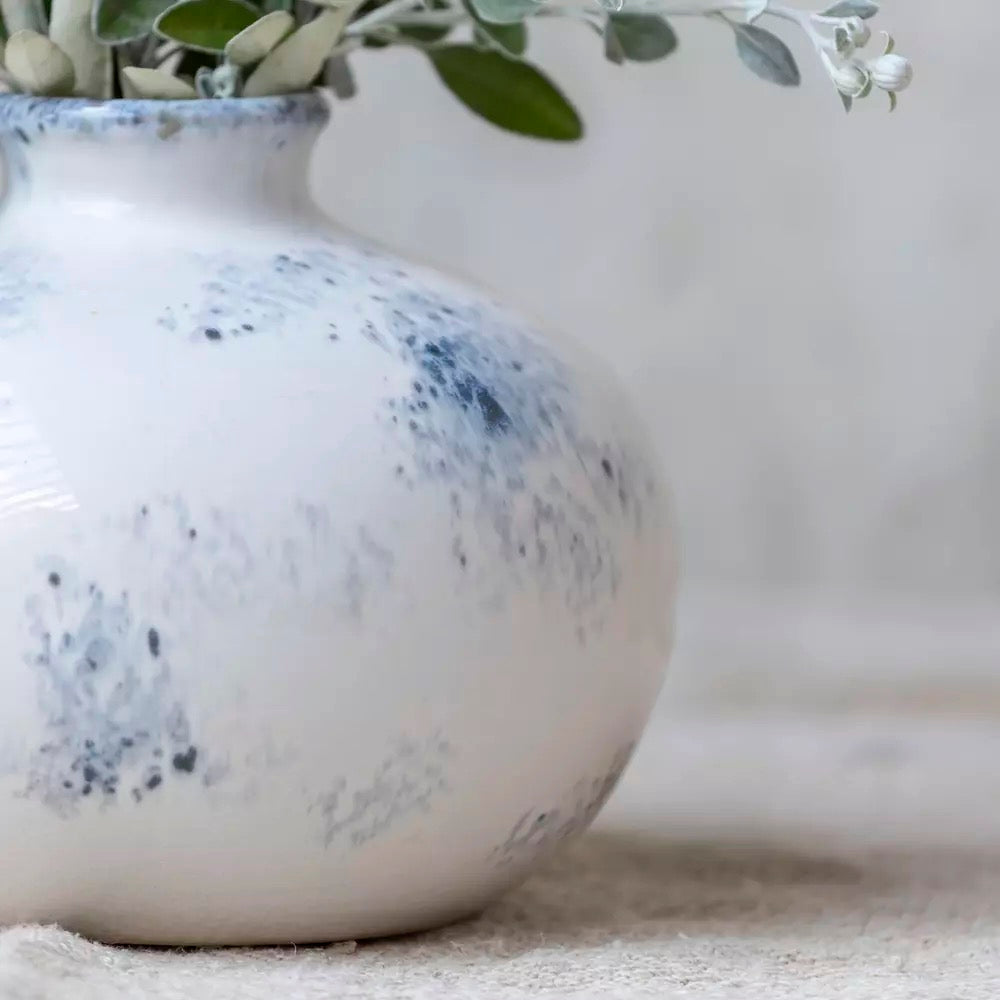 Cassis Stoneware Stem Vase