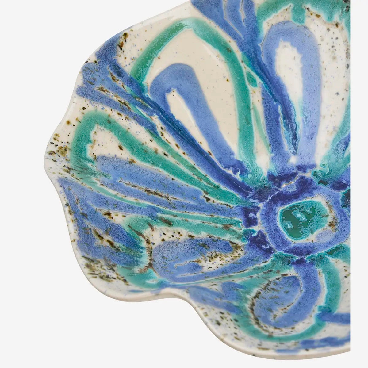 LARGE - STONEWARE BOWL, AQUA