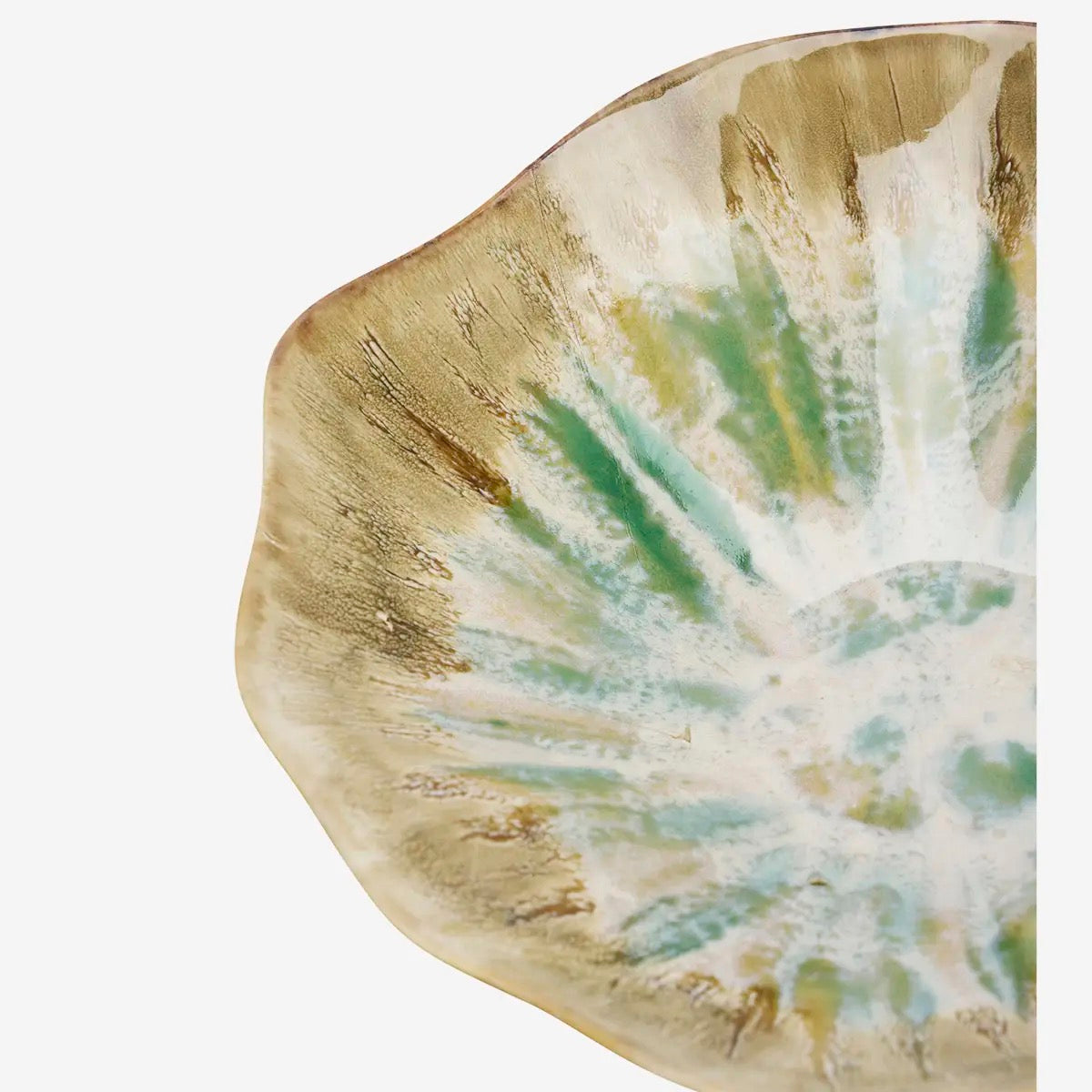 LARGE - STONEWARE BOWL, GREEN