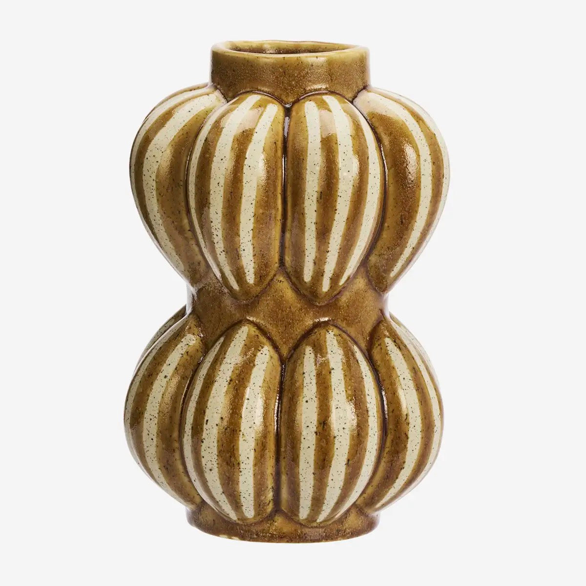 STONEWARE VASE - MUSTARD