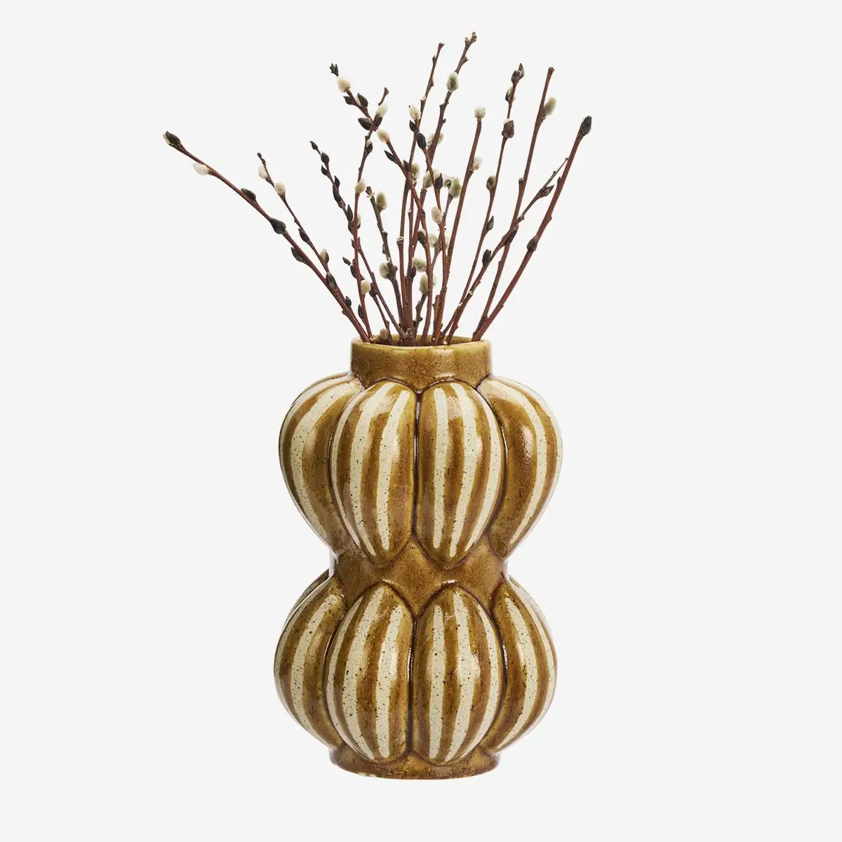 STONEWARE VASE - MUSTARD