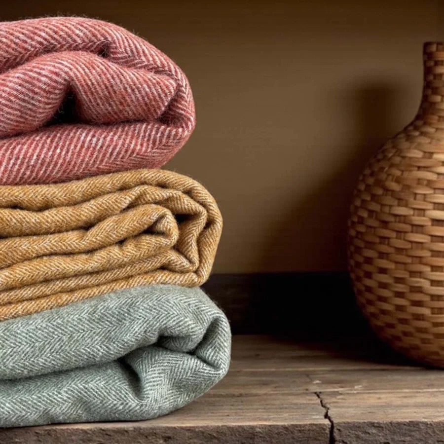 RUST PURE WOOL THROW