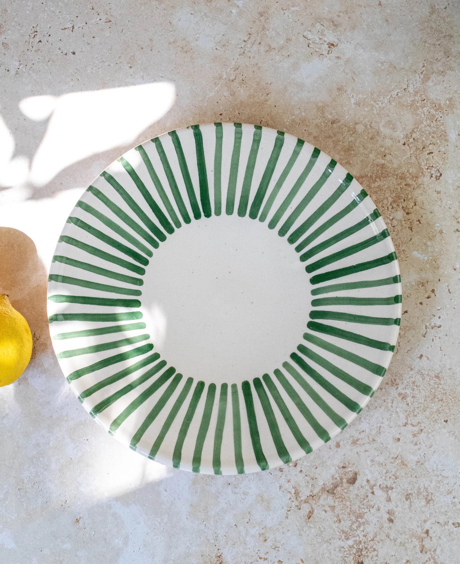 Handmade Moroccan Ceramic Plate – Ourika Collection - 2 sizes - 2 colours