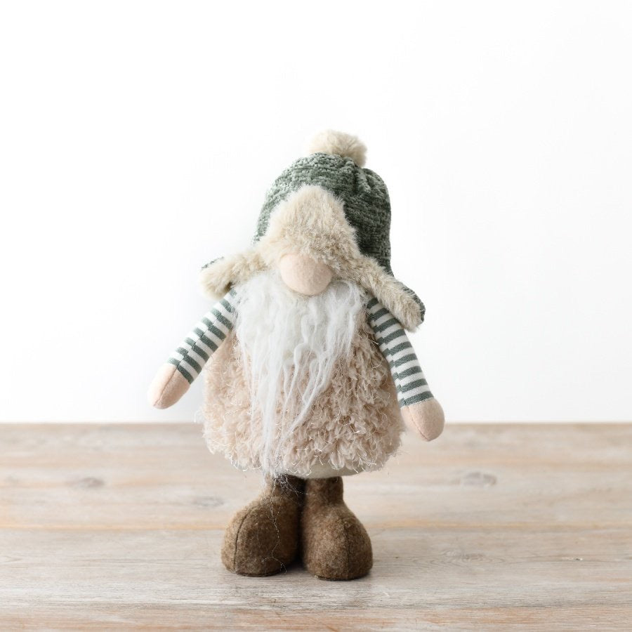 GREEN & CREAM STANDING GONK, 30CM