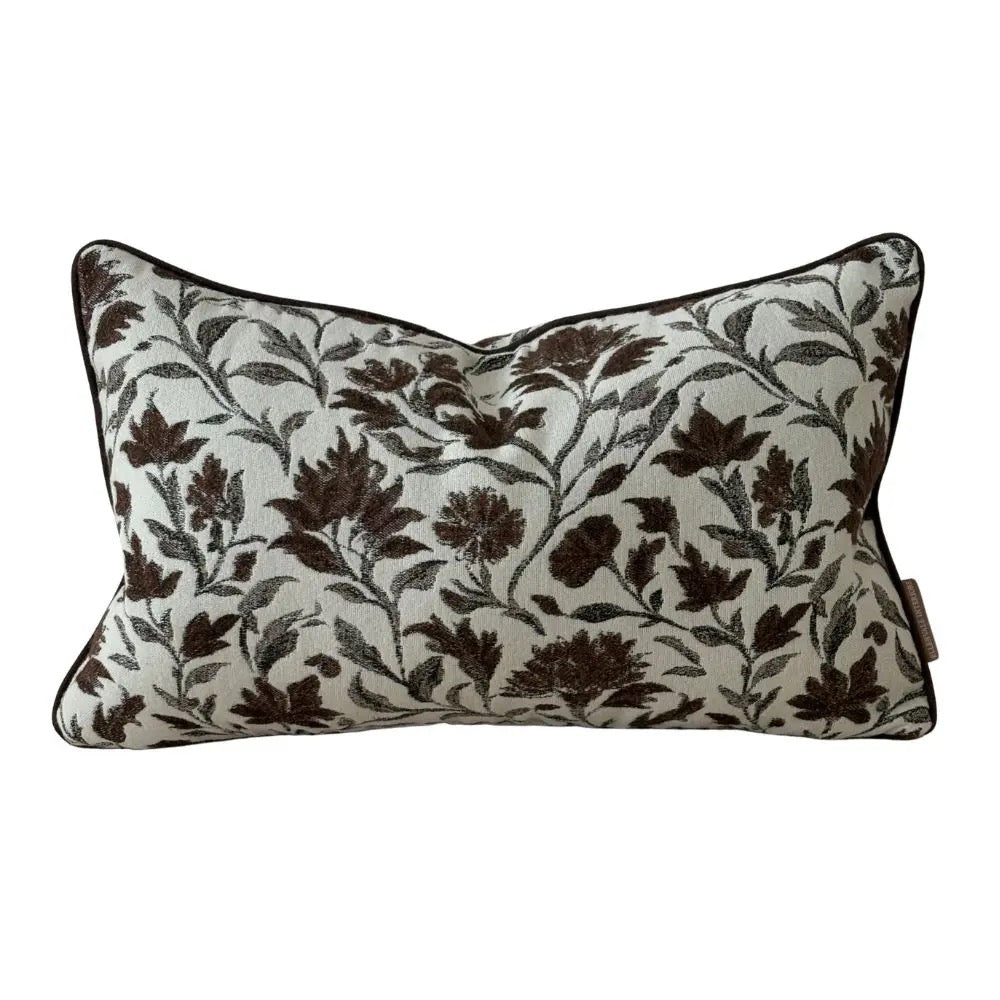 Thea Brown Print Cushion 50×30cm