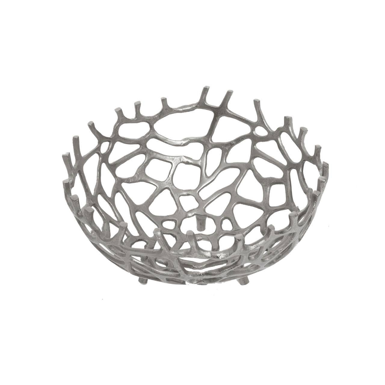 Prato  Coral Effect Bowl - 2 finishes Gold/Silver