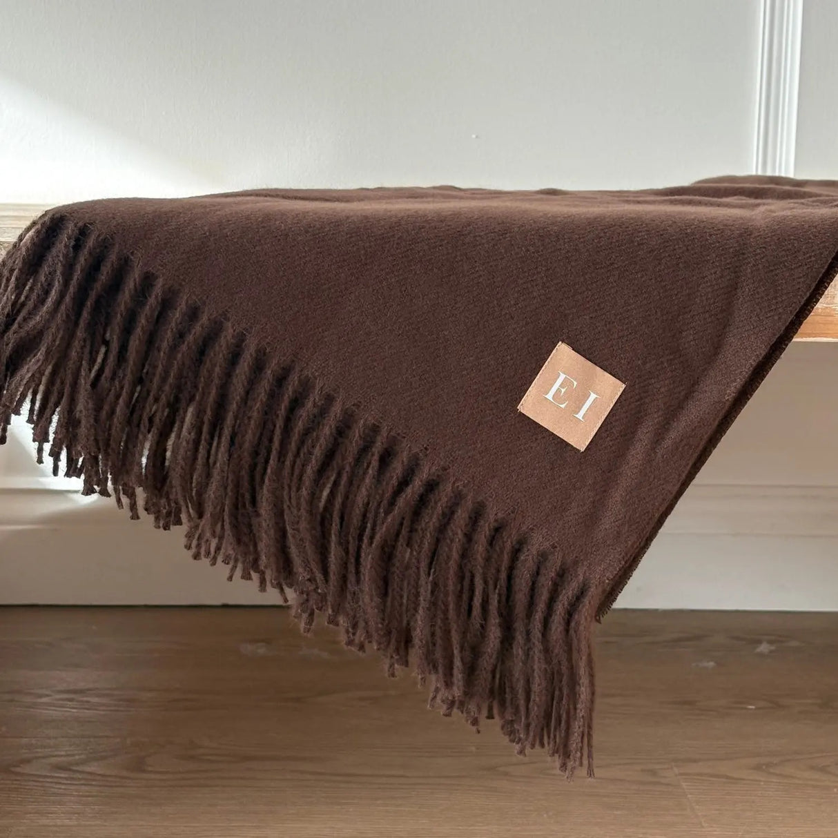 Large Della Dark Brown Throw