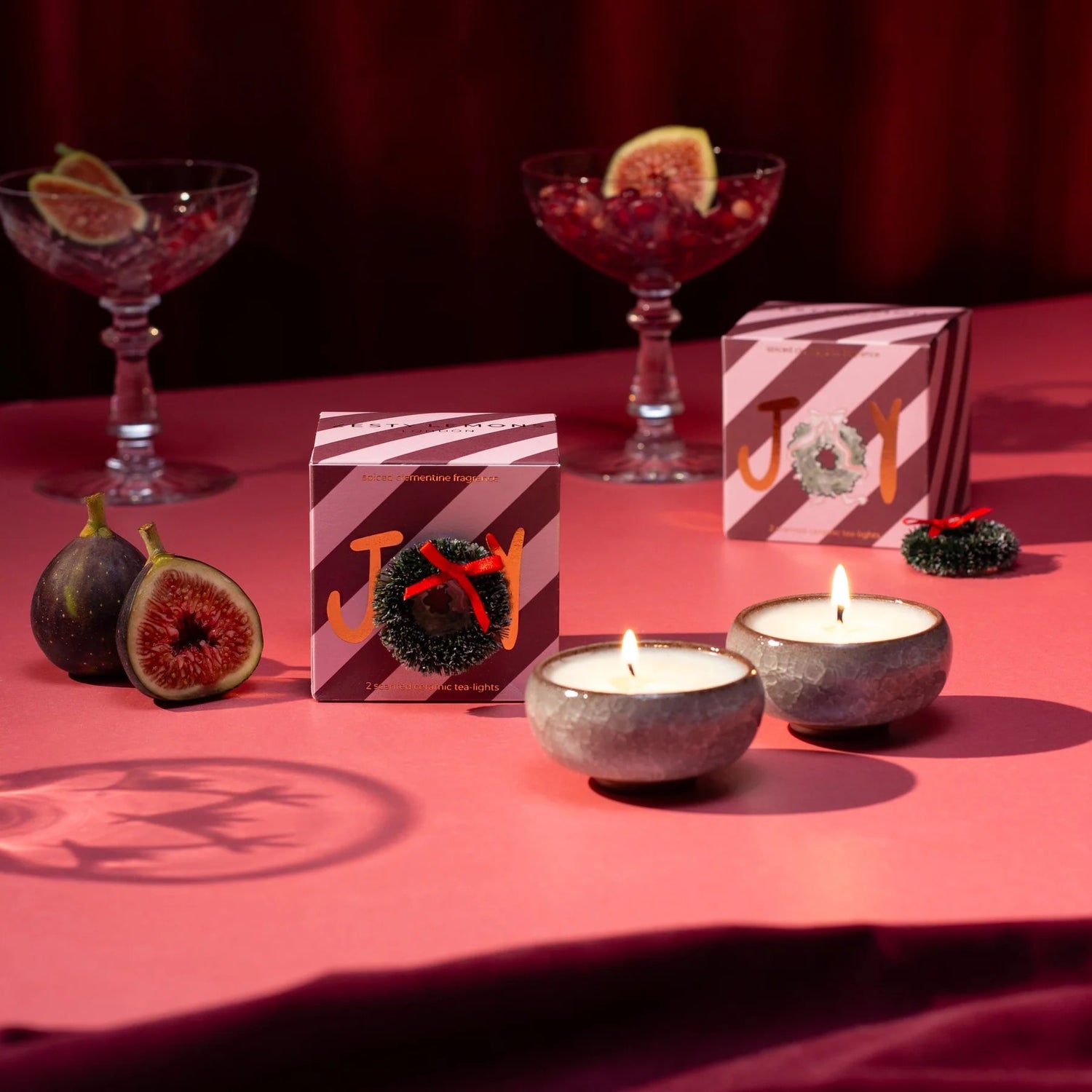 SPARKLE SEASON: JOY TEA LIGHTS (BOX OF 2) - SPICED CLEMENTINE